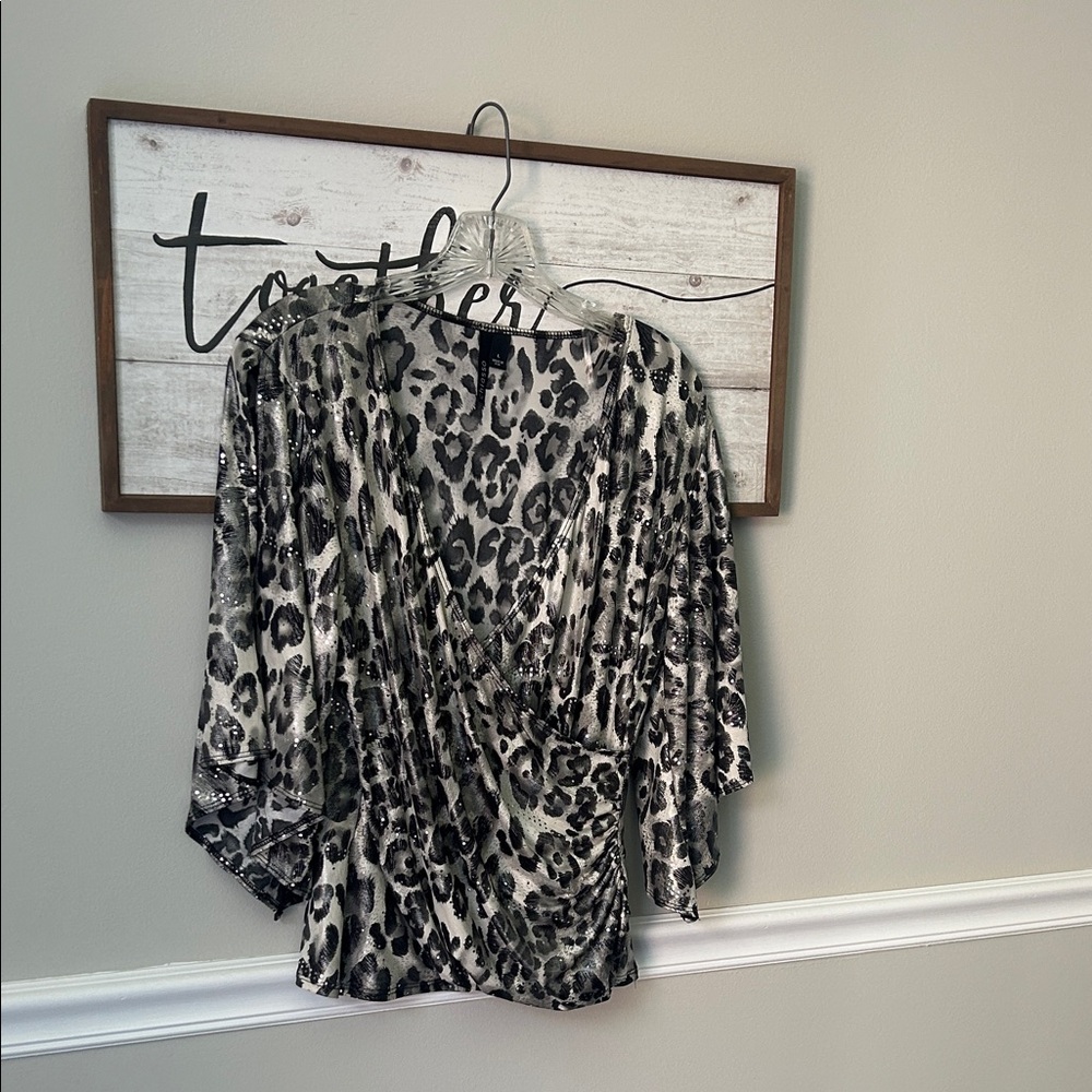 Chic Leopard Print Blouse for Women